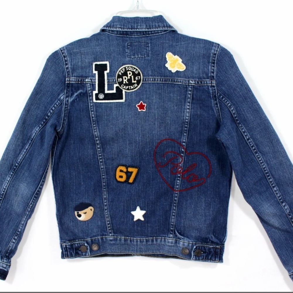 Polo by Ralph Lauren Blue Denim Jacket with Pink Detail - Picture 16 of 16